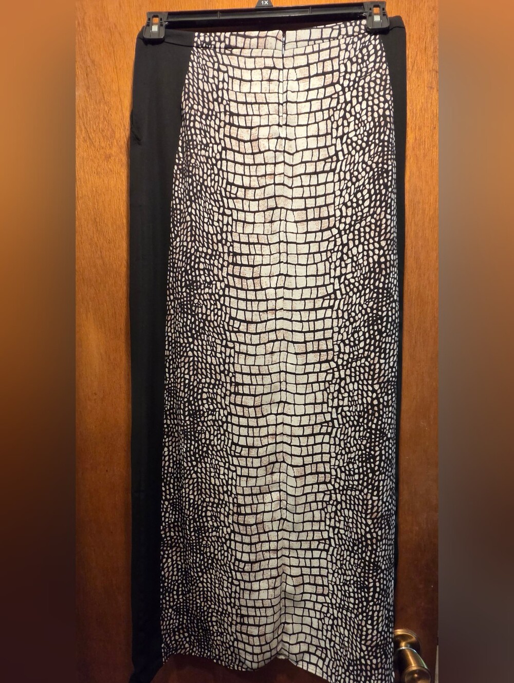 Carmen Silky Layered Maxi Reptile Print Luxury Skirt Sz4 - Picture 5 of 9
